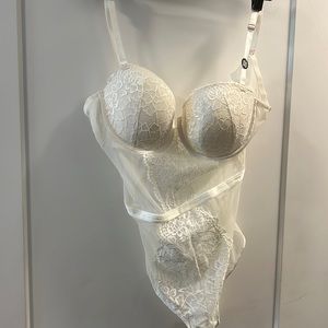 White Lace Bodysuit NWT
